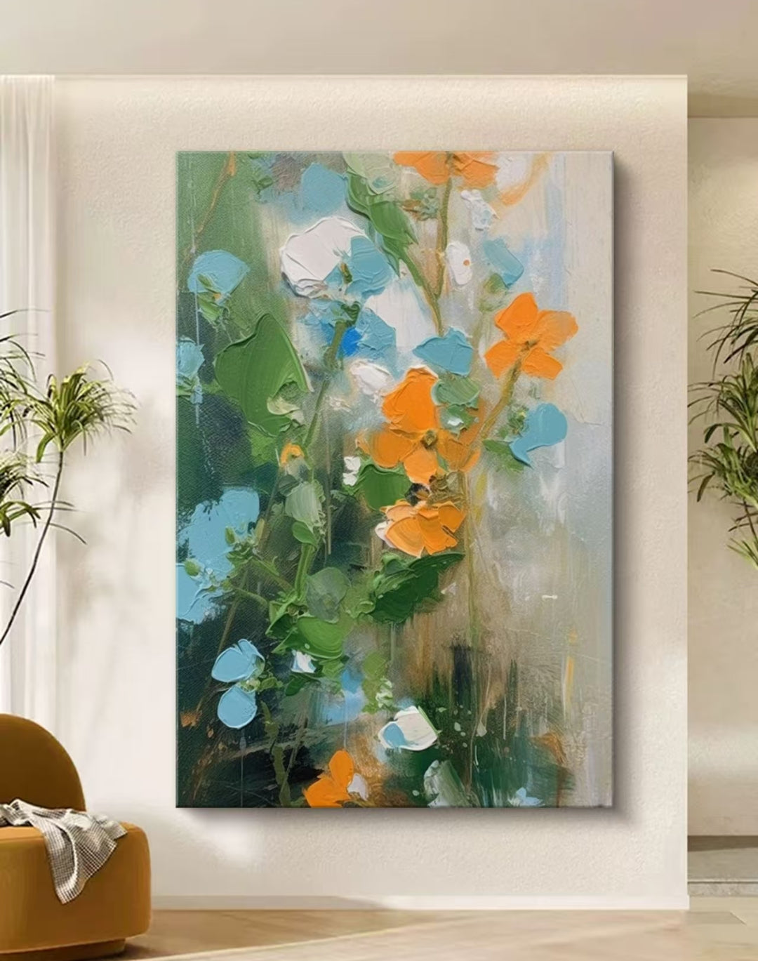 Bright Floral Oil Painting